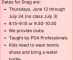 2025 SNAG Wednesday evening 5:30-6:30 June 11th- July 23rd (no play on July 2nd)
